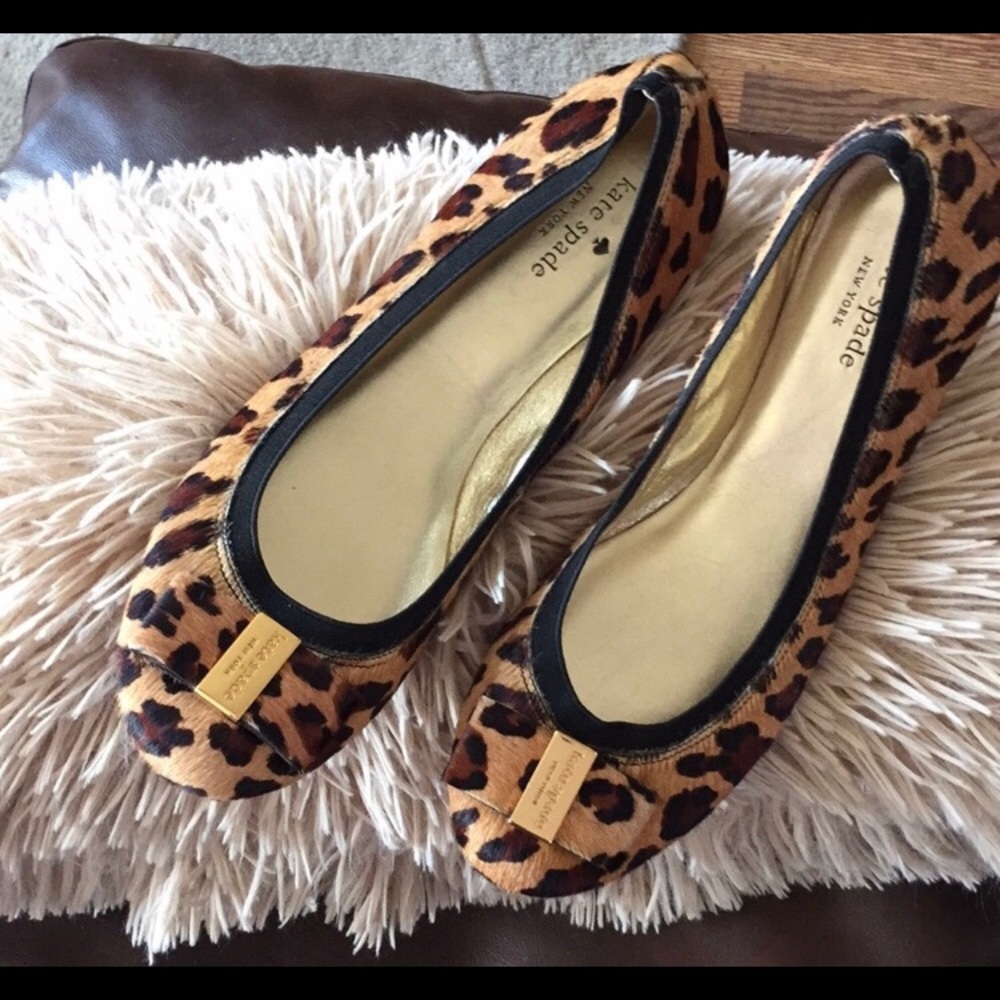Kate Spade ♠️ Leopard Flats